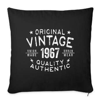 1967 Birthday 1967 Vintage 1967 Birthday - Sofa pillowcase 17,3'' x 17,3'' (45 x 45 cm) - black - Front