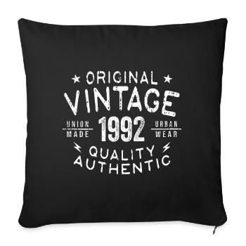 1992 Birthday 1992 Vintage 1992 Birthday - Sofa pillowcase 17,3'' x 17,3'' (45 x 45 cm) - black - Front