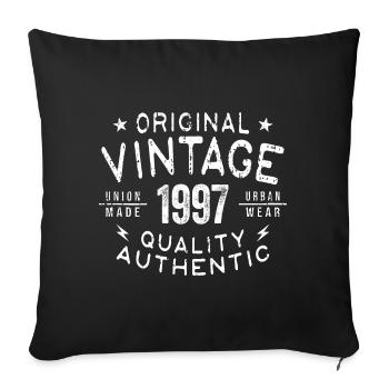 1997 Birthday 1997 Vintage 1997 Birthday - Sofa pillowcase 17,3'' x 17,3'' (45 x 45 cm) - black - Front