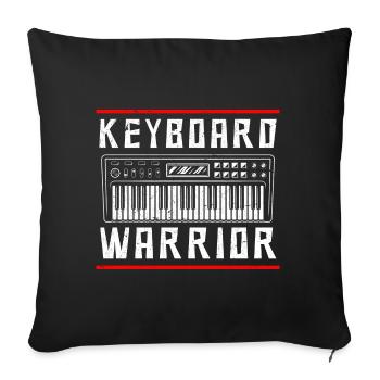 Drôle de claviériste Professeur de musique Humour - Housse de coussin décorative 45 x 45 cm - noir - Devant