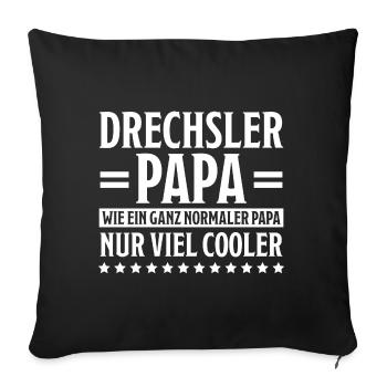 Drechsler Lustiger Spruch Job Drechsler Geschenk - Sofakissenbezug 45 x 45 cm - Schwarz - Vorne