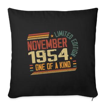 Awesome Since November 1954 Birthday Gift - Sofa pillowcase 17,3'' x 17,3'' (45 x 45 cm) - black - Front
