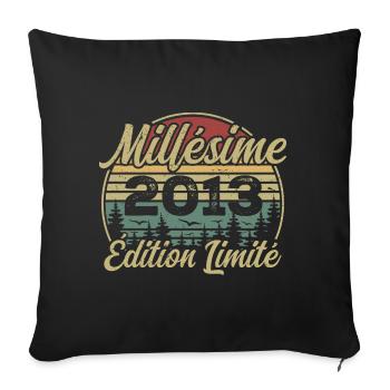 2013 Vintage - 11th Anniversary Gift - Sofa pillowcase 17,3'' x 17,3'' (45 x 45 cm) - black - Front