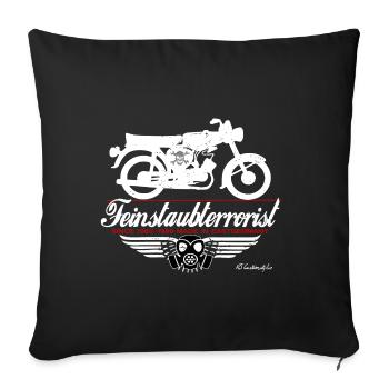 Ostmoped DDR s51 VEB Feinstaubterrorist - Sofakissenbezug 45 x 45 cm - Schwarz - Vorne