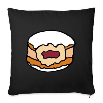 Berlin doughnut jam icing - Sofa pillowcase 17,3'' x 17,3'' (45 x 45 cm) - black - Front