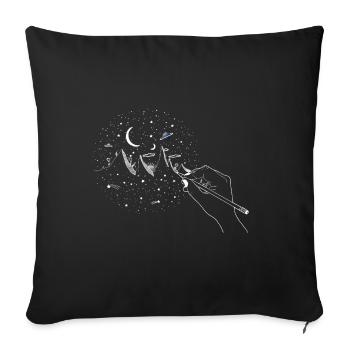 World - Housse de coussin décorative 45 x 45 cm - noir - Devant