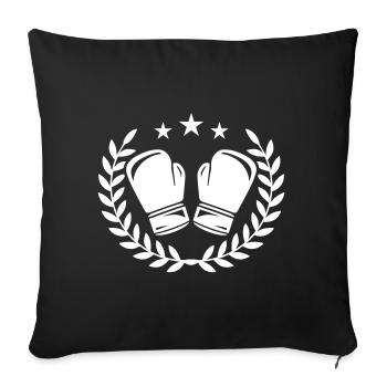 Boxhandschuhe Boxen - Sofakissenbezug 45 x 45 cm - Schwarz - Vorne