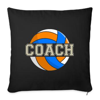volleyball gift volleyball coach coach - Sofa pillowcase 17,3'' x 17,3'' (45 x 45 cm) - black - Front
