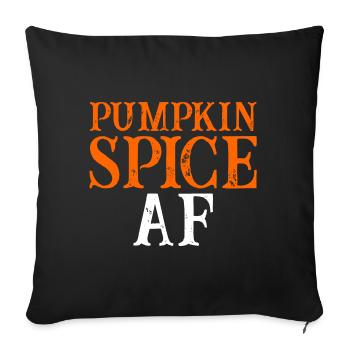 Épices de citrouille Af - Housse de coussin décorative 45 x 45 cm - noir - Devant