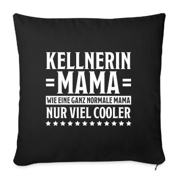 Kellnerin Spruch Kellner Beruf Kellnerin Geschenk - Sofakissenbezug 45 x 45 cm - Schwarz - Vorne