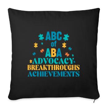 ABA Therapist Social Worker Autism Awareness - Sofa pillowcase 17,3'' x 17,3'' (45 x 45 cm) - black - Front