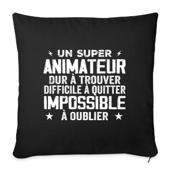 Super Entertainer - Sofa pillowcase 17,3'' x 17,3'' (45 x 45 cm) - black - Front
