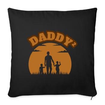 Proud Father Kid Boy Brown - Sofakissenbezug 45 x 45 cm - Schwarz - Vorne
