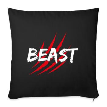 BEAST - chat sauvage - Housse de coussin décorative 45 x 45 cm - noir - Devant