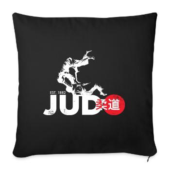 judo - Housse de coussin décorative 45 x 45 cm - noir - Devant
