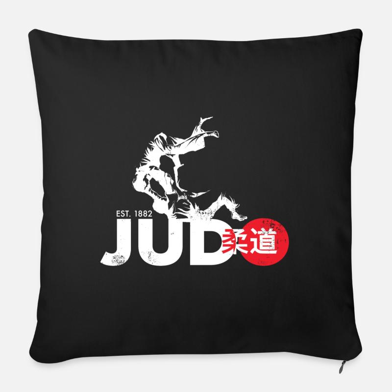 Judo - Sofakissenbezug 45 x 45 cm - Schwarz