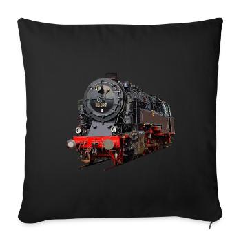 Locomotive à vapeur 95027 - Housse de coussin décorative 45 x 45 cm - noir - Devant