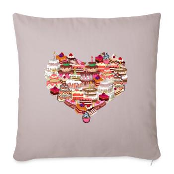 Gâteaux Gâteaux Cuisson Boulangerie Idée de cadeau - Housse de coussin décorative 45 x 45 cm - taupe clair - Devant