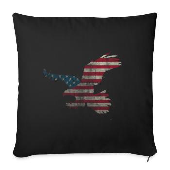Eagle American Flag July 4 USA Patriotic - Sofa pillowcase 17,3'' x 17,3'' (45 x 45 cm) - black - Front