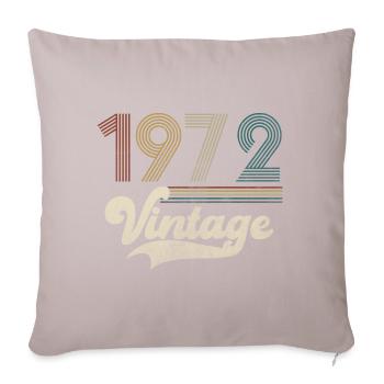 Vintage Anniversaire 1972 - Housse de coussin décorative 45 x 45 cm - taupe clair - Devant