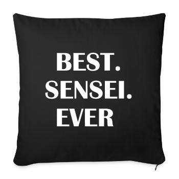 Best Sensei Ever Outfit - Sofa pillowcase 17,3'' x 17,3'' (45 x 45 cm) - black - Front