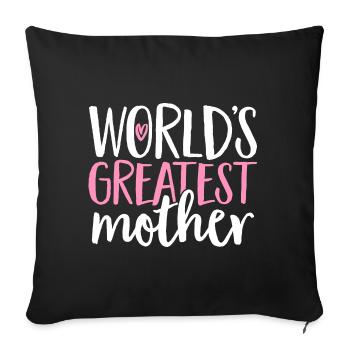 The best mother in the world Mother's Day - Sofa pillowcase 17,3'' x 17,3'' (45 x 45 cm) - black - Front
