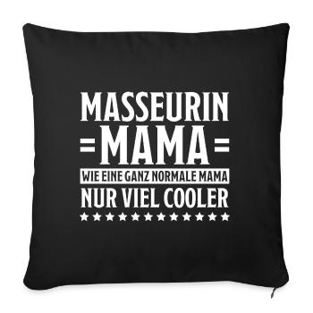 Masseurin Spruch Beruf Massage Masseurin Geschenk - Sofakissenbezug 45 x 45 cm - Schwarz - Vorne