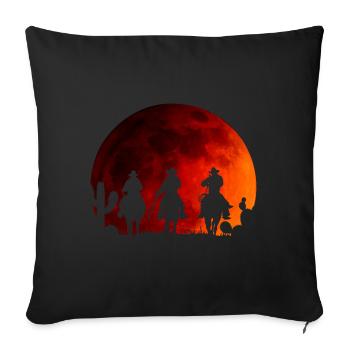 Red Moon Cowboys - Sofa pillowcase 17,3'' x 17,3'' (45 x 45 cm) - black - Front