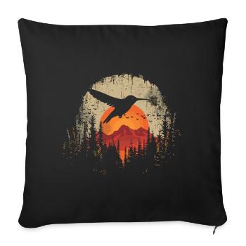 Kolibri Vogel Natur Tiere Wildnis Nektar - Sofakissenbezug 45 x 45 cm - Schwarz - Vorne
