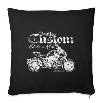 Diavel Custom Carbon Cafe Racer Duc Motorrad - Sofa pillowcase 17,3'' x 17,3'' (45 x 45 cm) - black - Front