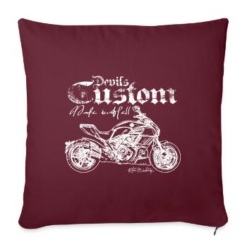Diavel Custom Carbon Cafe Racer Duc Motorrad - Sofa pillowcase 17,3'' x 17,3'' (45 x 45 cm) - burgundy - Front