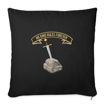 Aucun roi ne règle pour toujours - Housse de coussin décorative 45 x 45 cm - noir - Devant