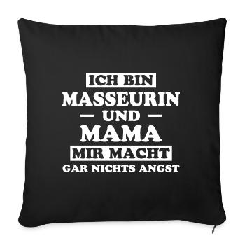 Masseurin Spruch Beruf Massage Masseurin Geschenk - Sofakissenbezug 45 x 45 cm - Schwarz - Vorne
