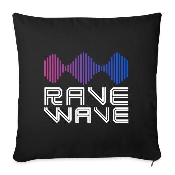 Rave spectrum - Sofa pillowcase 17,3'' x 17,3'' (45 x 45 cm) - black - Front