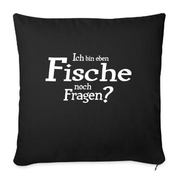 Sternzeichen Fische - Sofakissenbezug 45 x 45 cm - Schwarz - Vorne