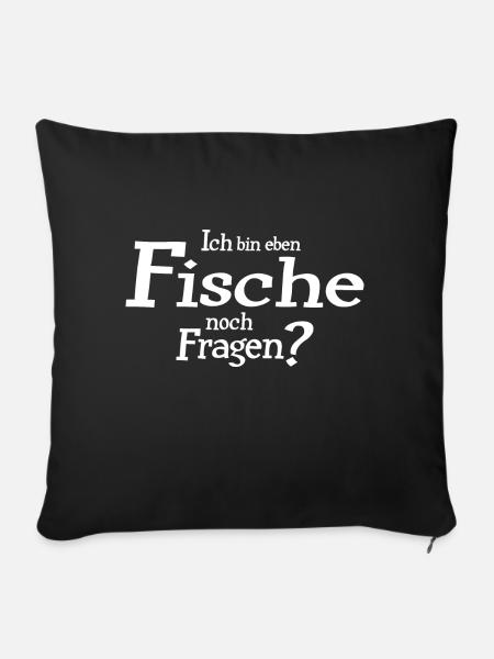 Sternzeichen Fische - Sofakissenbezug 45 x 45 cm - Schwarz