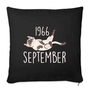 Caption September 1966 Anniversary Gift 1966 - Sofa pillowcase 17,3'' x 17,3'' (45 x 45 cm) - black - Front