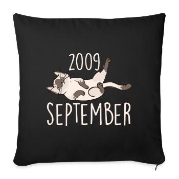 Caption September 2009 Anniversary Gift 2009 - Sofa pillowcase 17,3'' x 17,3'' (45 x 45 cm) - black - Front