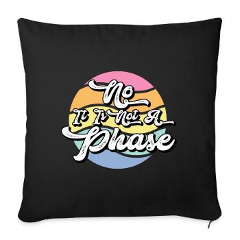 Gay Thanksgayving Not A Phase Pride - Sofa pillowcase 17,3'' x 17,3'' (45 x 45 cm) - black - Front