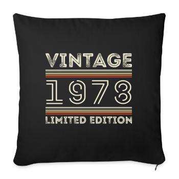 Vintage 1978 - Year 1978 Birthday Gift 1978 - Sofa pillowcase 17,3'' x 17,3'' (45 x 45 cm) - black - Front