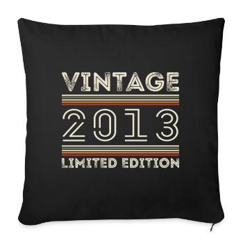 Vintage 2013 - Year 2013 Birthday Gift 2013 - Sofa pillowcase 17,3'' x 17,3'' (45 x 45 cm) - black - Front