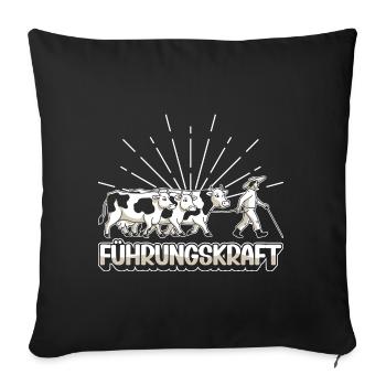 Führungskraft Kühe Landwirt Bauer Geschenkidee - Sofakissenbezug 45 x 45 cm - Schwarz - Vorne