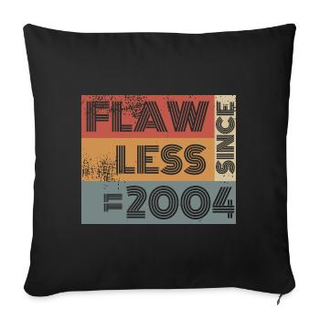 20ème Anniversaire Sans défaut depuis 11/2004 - Housse de coussin décorative 45 x 45 cm - noir - Devant