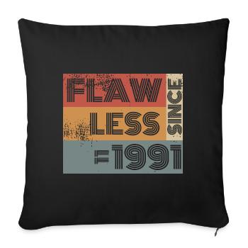 33. Anniversaire Sans défaut depuis 11/1991 - Housse de coussin décorative 45 x 45 cm - noir - Devant
