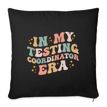 Mein Testkoordinator Era Groovy Teacher Test Day - Sofakissenbezug 45 x 45 cm - Schwarz - Vorne