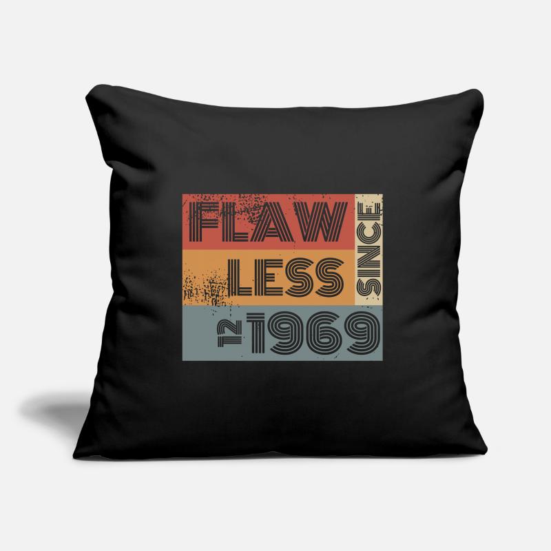 55th Birthday Flawless since 12/1969 Sofa pillowcase 17,3'' x 17,3'' (45 x 45 cm)