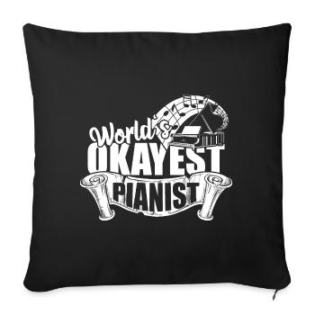 Monde okest Pianiste - Housse de coussin décorative 45 x 45 cm - noir - Devant
