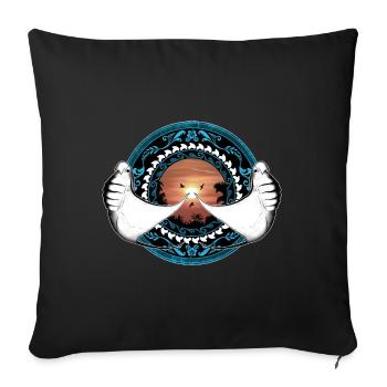 Manta Rays Hawaiian - Sofa pillowcase 17,3'' x 17,3'' (45 x 45 cm) - black - Front