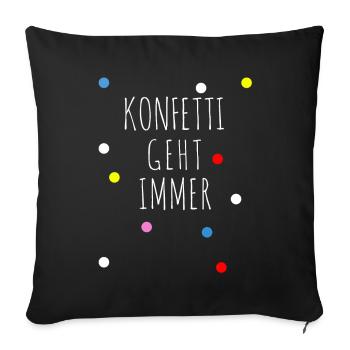 CONFETTI SHIRT - Sofa pillowcase 17,3'' x 17,3'' (45 x 45 cm) - black - Front