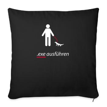 Systemadministrator exe ausführen Sysadmin Witzig - Sofakissenbezug 45 x 45 cm - Schwarz - Vorne